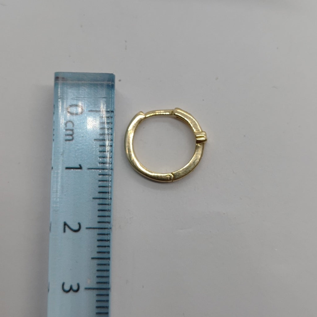 ARETES HUGGIES C CIRCONIA 14K 1.8 GR (NUEVO)