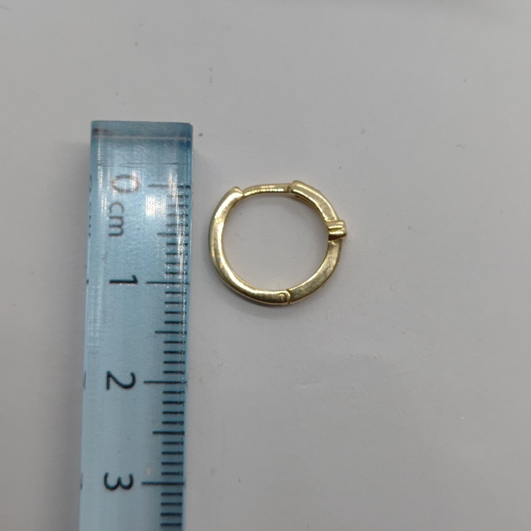 ARETES HUGGIES C CIRCONIA 14K 1.8 GR (NUEVO)