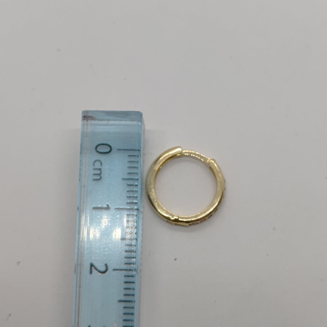 ARETES ARRACADA C CIRCONIAS 14K 1.6 GR (NUEVO)