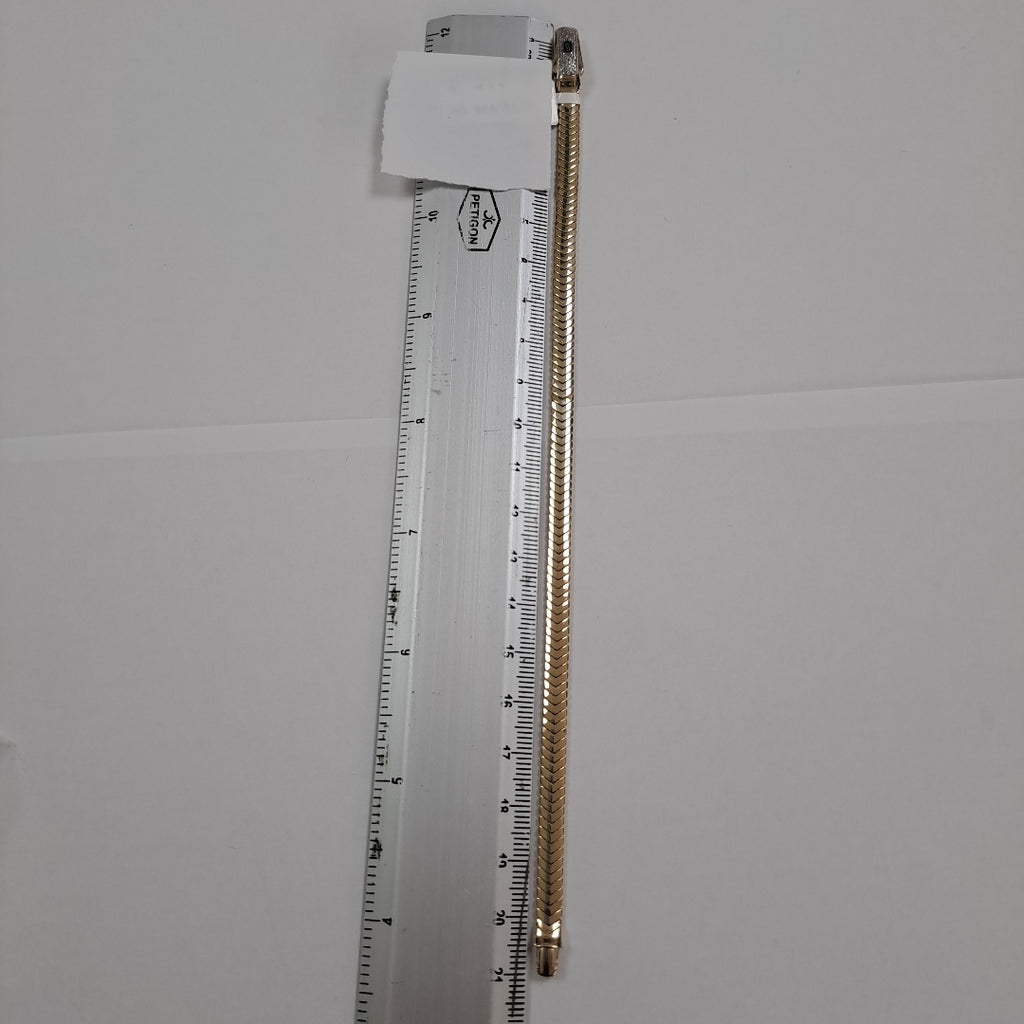 PULSERA CABALLERO MONACO ORO 14K 6.5 (NUEVO)