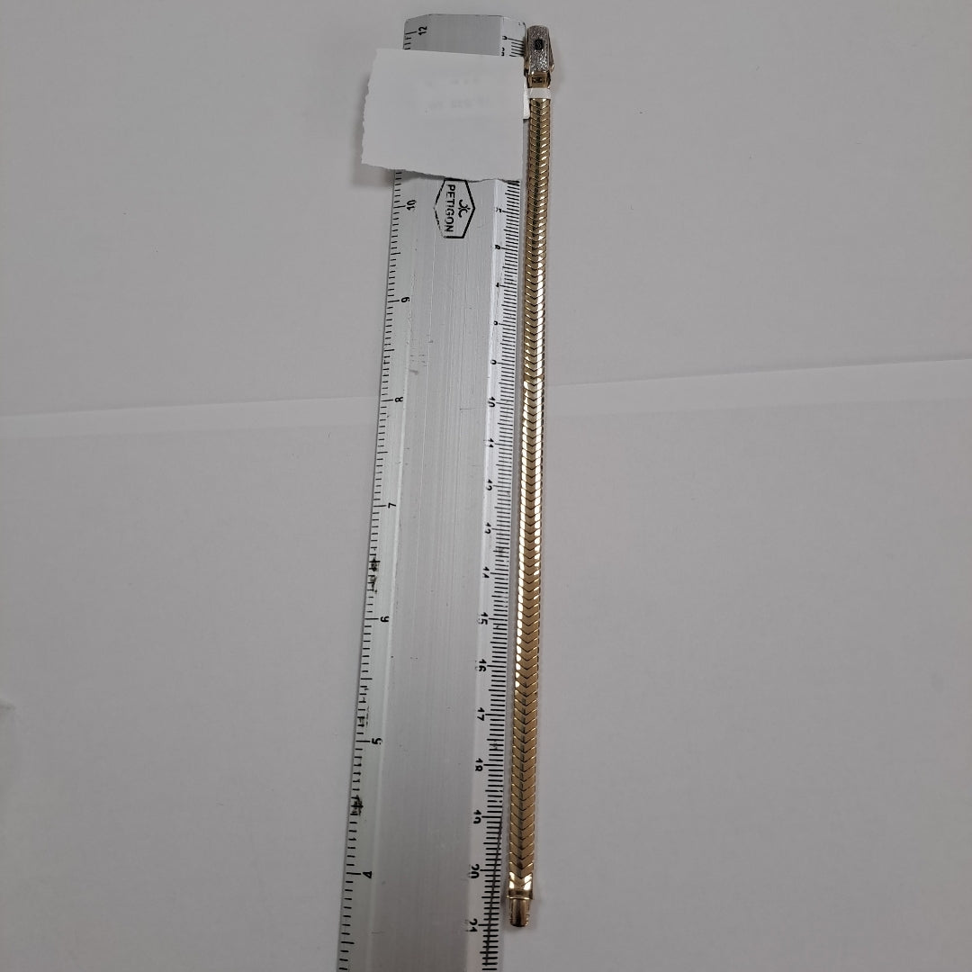 PULSERA CABALLERO MONACO ORO 14K 6.5 (NUEVO)