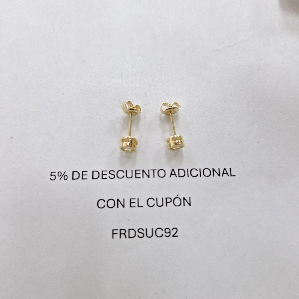 BROQUELES ORO 14K 1.2 (NUEVO)