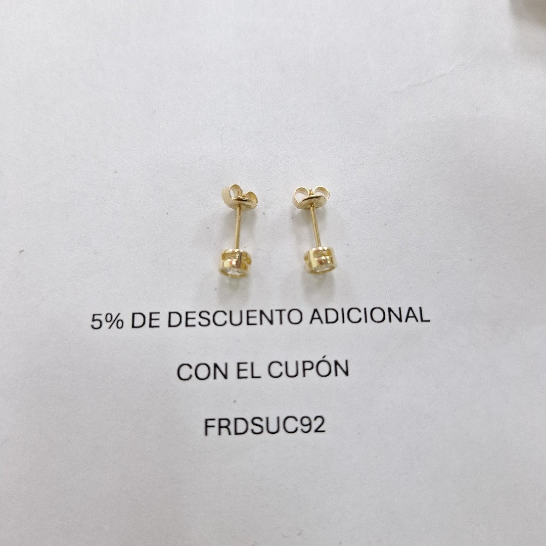BROQUELES ORO 14K 1.2 (NUEVO)
