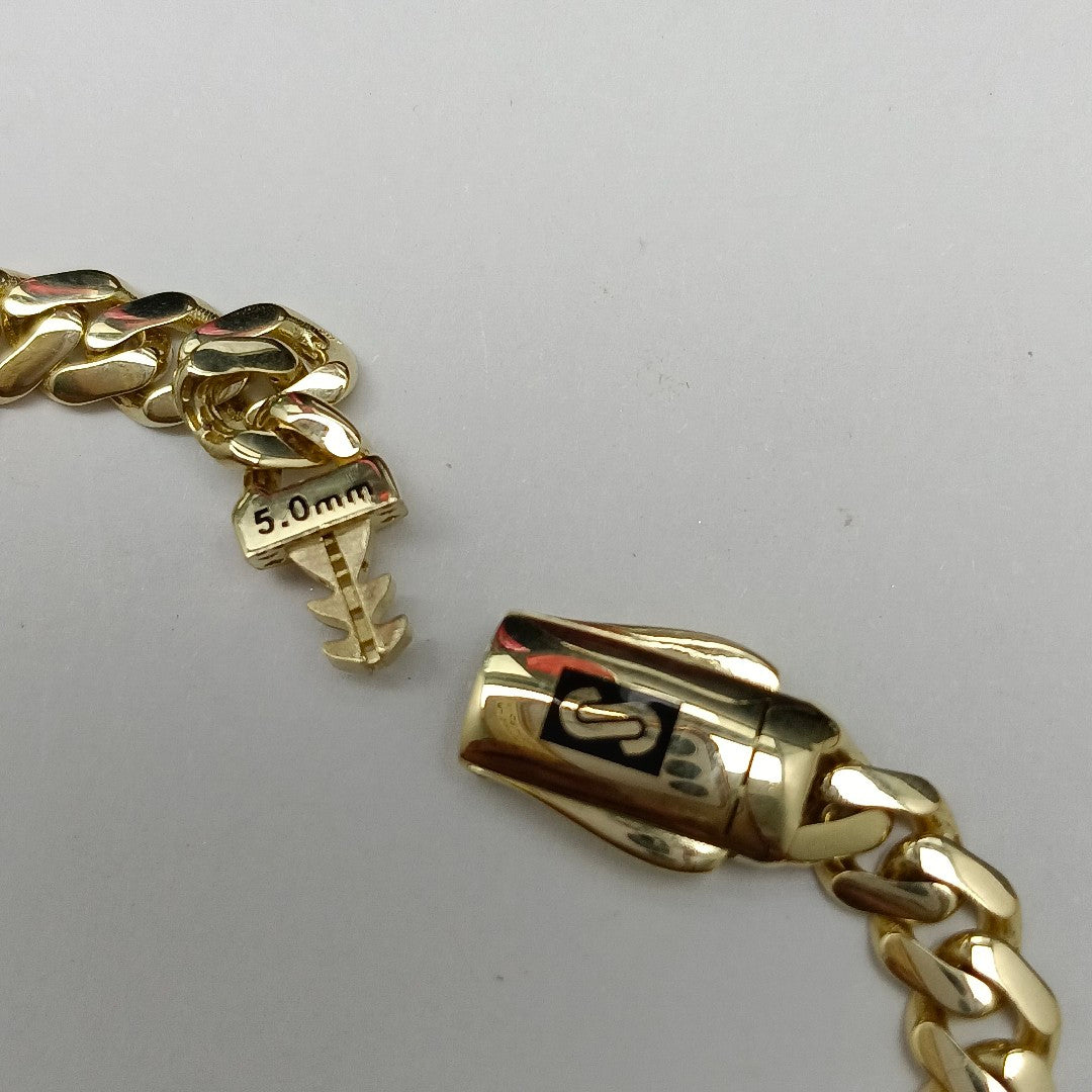PULSERA CABALLERO MONACO ORO 14K 5.8 (NUEVO)