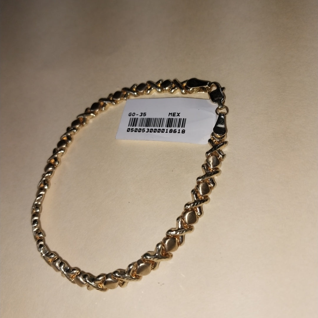 PULSERA ESP XOXO 14K 18 CM 6 GR (NUEVO)