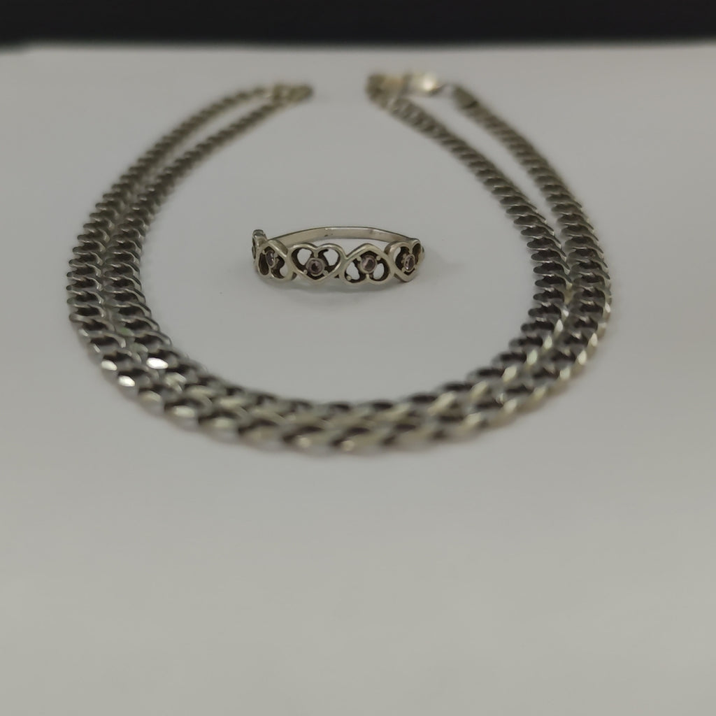 ANILLITO, CADENA PLATA 19.3 GRMS (SEMINUEVO)