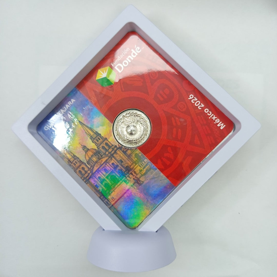 OTRAS ALHAJAS PLATA LEY 925 MEDALLA CONMEMORATIVA FRD FÚTBOL MOTIVO QUETZALCÓATL PLATA .925 11.92 GR (NUEVO)