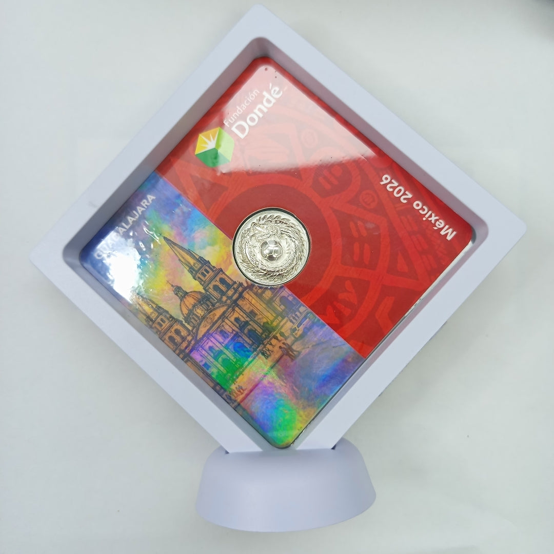 OTRAS ALHAJAS PLATA LEY 925 MEDALLA CONMEMORATIVA FRD FÚTBOL MOTIVO QUETZALCÓATL PLATA .925 11.92 GR (NUEVO)