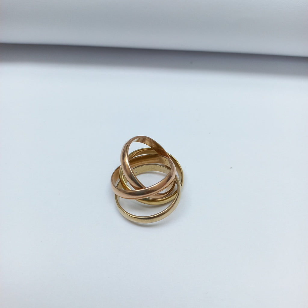 ANILLO ORO COMBINADO 14 K 9,50 GRMS (SEMINUEVO)