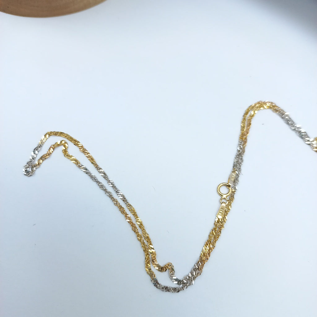 CADENA ORO COMBINADO 14 K 2,00 GRMS (SEMINUEVO)