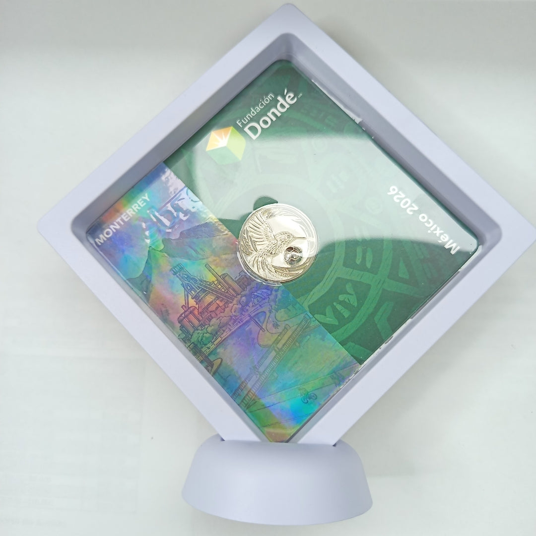 OTRAS ALHAJAS PLATA LEY 925 MEDALLA CONMEMORATIVA FRD FÚTBOL MOTIVO COLIBRI PLATA .925 8.02 GR (NUEVO)