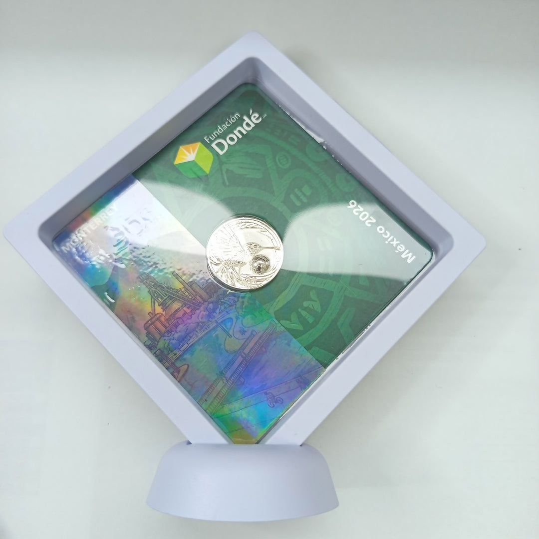 OTRAS ALHAJAS PLATA LEY 925 MEDALLA CONMEMORATIVA FRD FÚTBOL MOTIVO COLIBRI PLATA .925 8.02 GR (NUEVO)