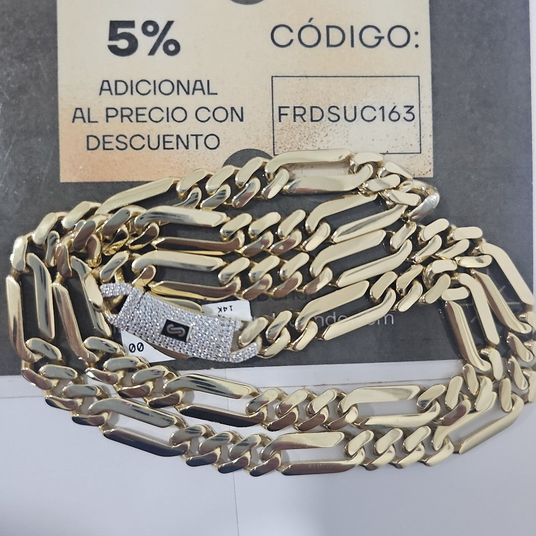 CADENA MONACO ORO 14K 37 (NUEVO)