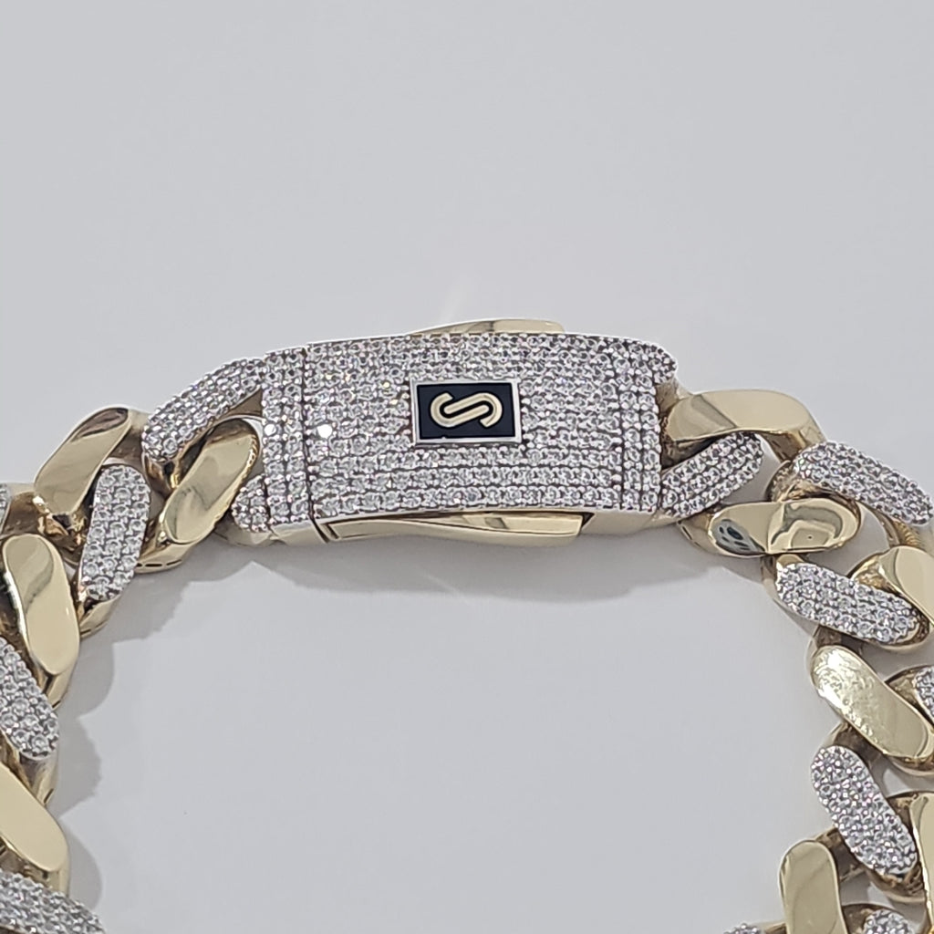 PULSERA CABALLERO MONACO ORO 14K 24.7 (NUEVO)