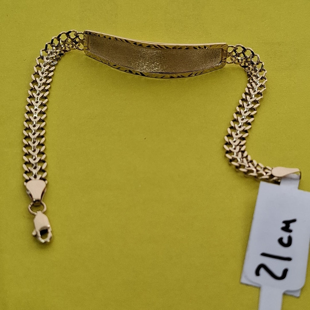 PULSERA TEJIDO ESCLAVA CHINO 14K 21 CM 10.3 GR (NUEVO)