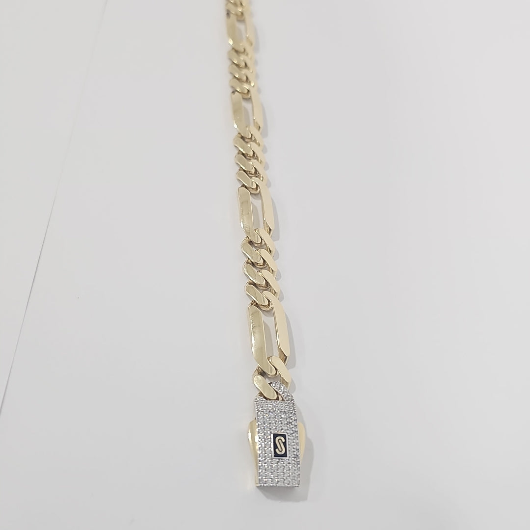 PULSERA CABALLERO MONACO ORO 14K 14.9 (NUEVO)