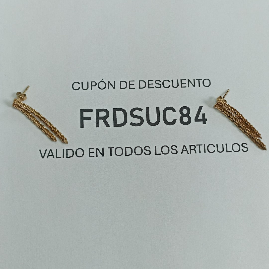 ARETES PAR ORO 8 K 4,30 GRMS (SEMINUEVO)