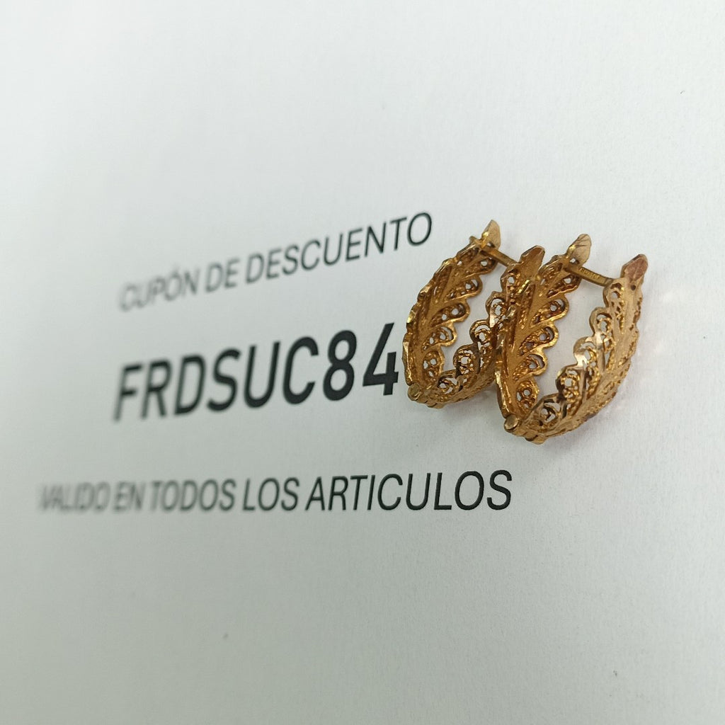 ARETES PAR ORO 10 K 3,50 GRMS (SEMINUEVO)