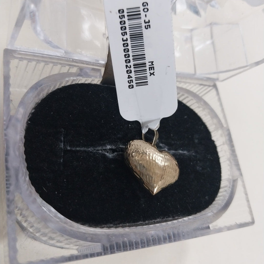 DIJE TEJIDO CORAZON LABRADO 14K 1.1 GR (NUEVO)