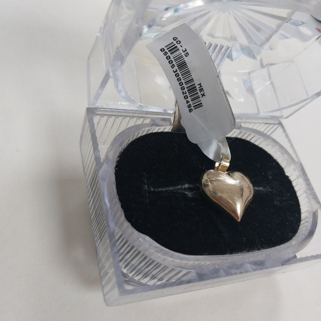 DIJE TEJIDO CORAZON LISO 14K 1.3 GR (NUEVO)