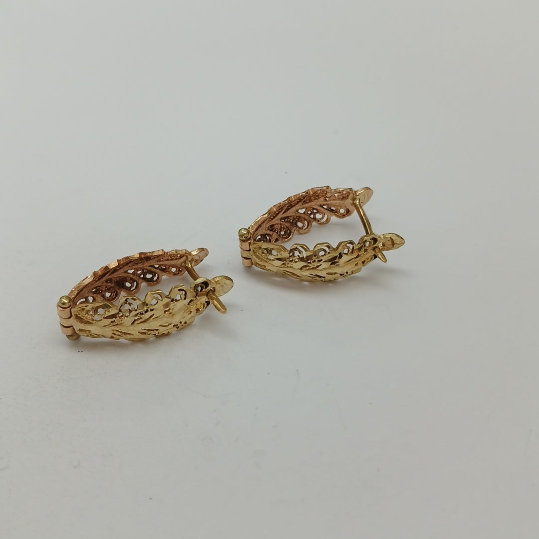 ARRACADAS PAR ORO 14 K 4.6 GRMS (SEMINUEVO)