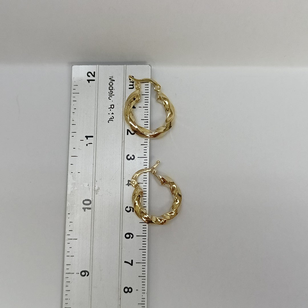 ARETES ARRACADA TORZAL 14K 2 GR (NUEVO)