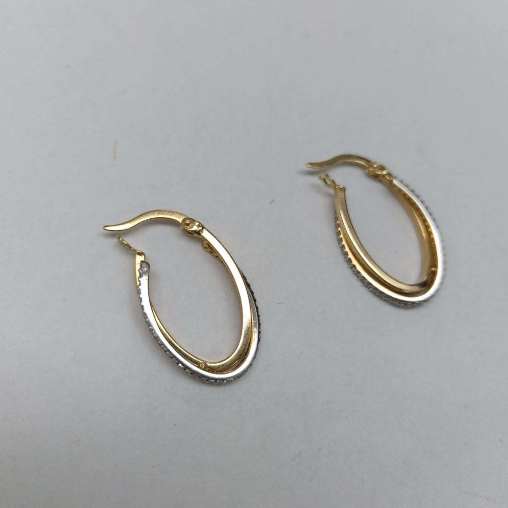 ARRACADAS PAR ORO, RODIADO 14 K 2.8 GRMS (SEMINUEVO)