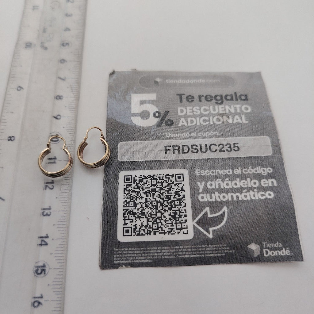 ARRACADAS PAR ORO 10 K 1.3 GRMS (SEMINUEVO)