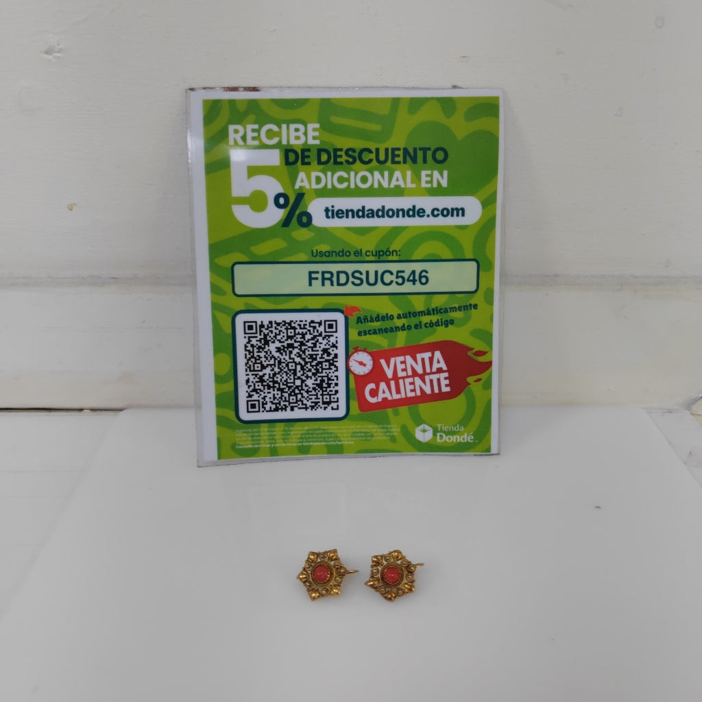 ARETES PAR ORO 14 K 3.4 GRMS (SEMINUEVO)