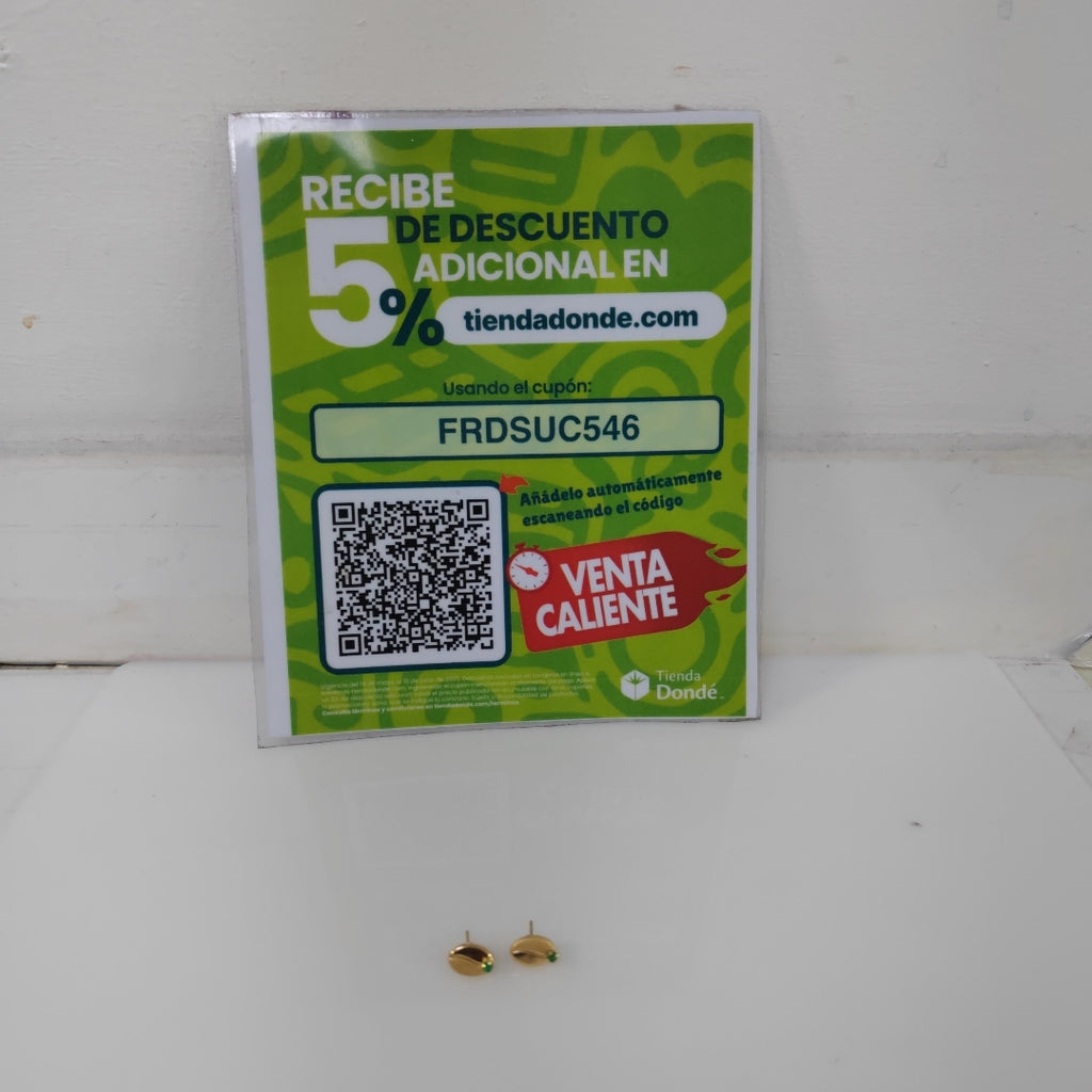 ARETES PAR ORO 18 K 0.6 GRMS (SEMINUEVO)