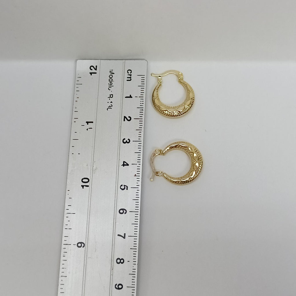 ARETES ARRACADAS HUECAS 14K 1.8 GR (NUEVO)