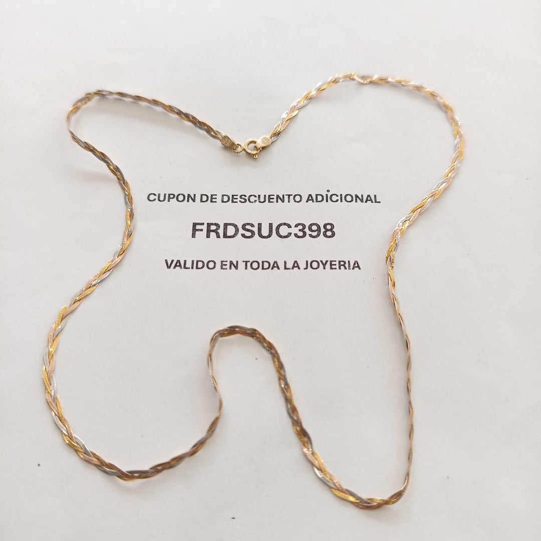 GARGANTILLA ORO, ORO COMBINADO 14 K 3.3 GRMS (SEMINUEVO)