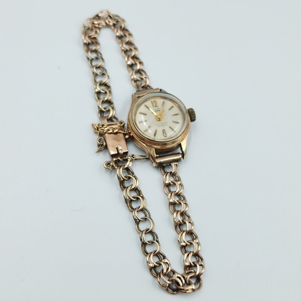 RELOJ CAJA ACERO PULSO ORO ORO 8 K 16.5 GRMS (SEMINUEVO)