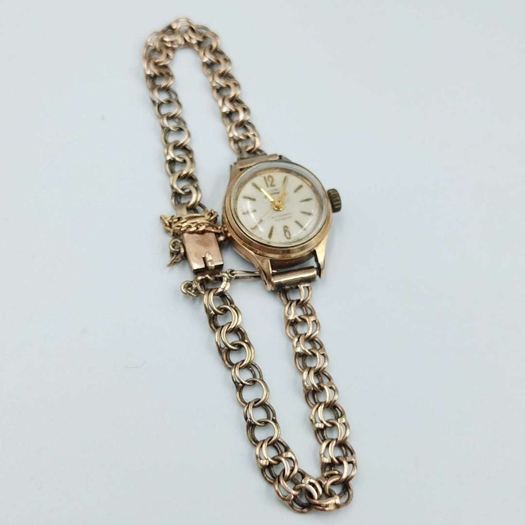 RELOJ CAJA ACERO PULSO ORO ORO 8 K 16.5 GRMS (SEMINUEVO)