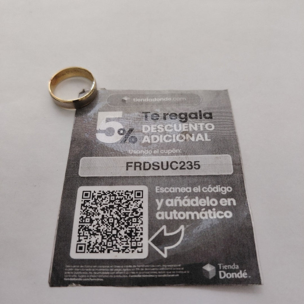 ARGOLLA ORO, ORO COMBINADO 14 K 2.5 GRMS (SEMINUEVO)