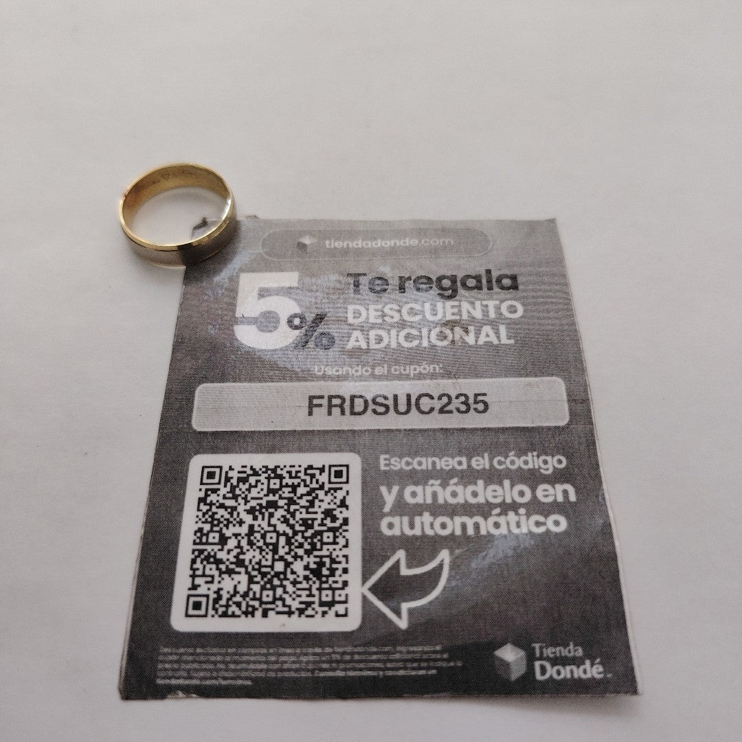 ARGOLLA ORO, ORO COMBINADO 14 K 2.5 GRMS (SEMINUEVO)