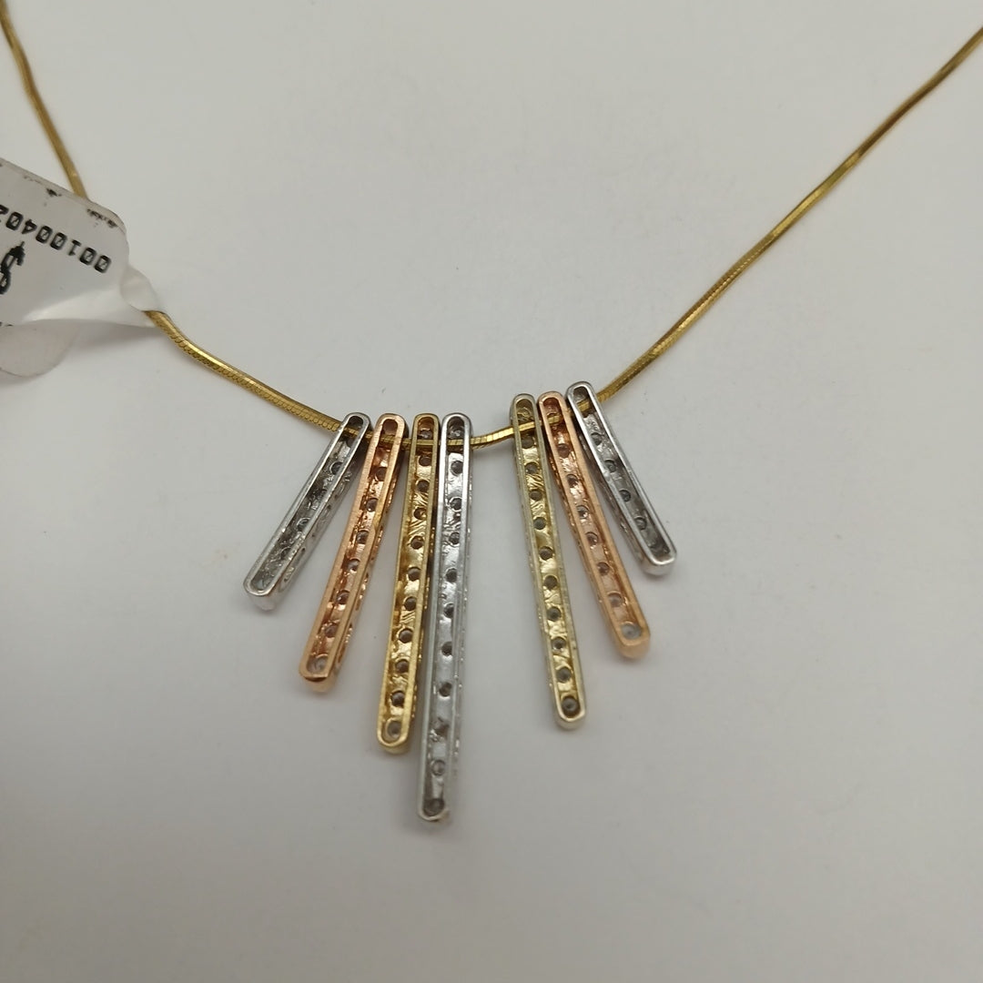 GARGANTILLA ORO, ORO COMBINADO 14 K 9.6 GRMS (SEMINUEVO)