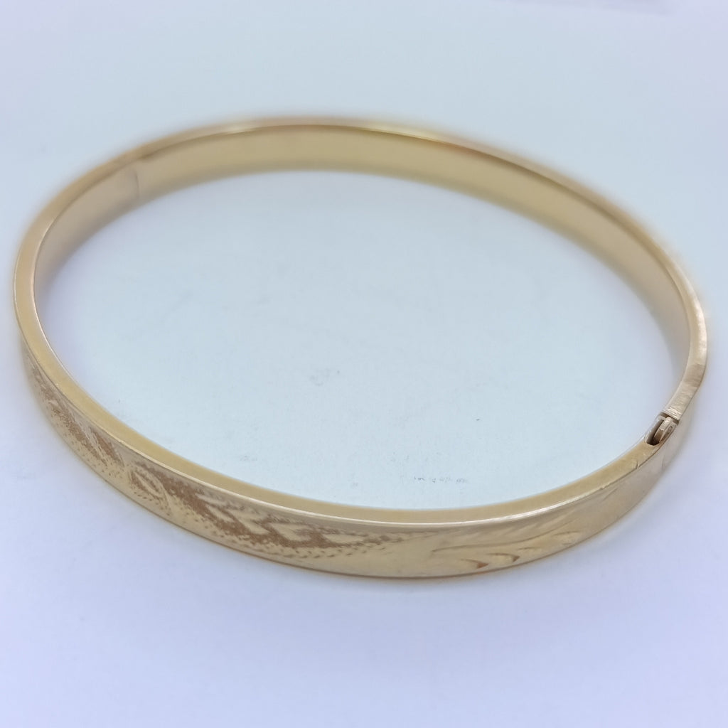 PULSERA RIGIDA ORO 14 K 9,60 GRMS (SEMINUEVO)