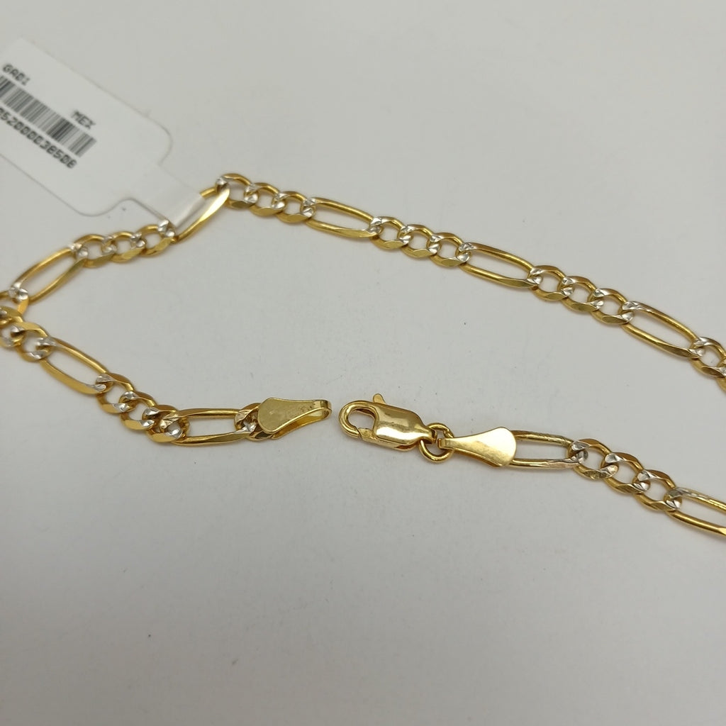 PULSERA 3X1 DIAMANTADA 14K 21 CM 5.2 GR (NUEVO)