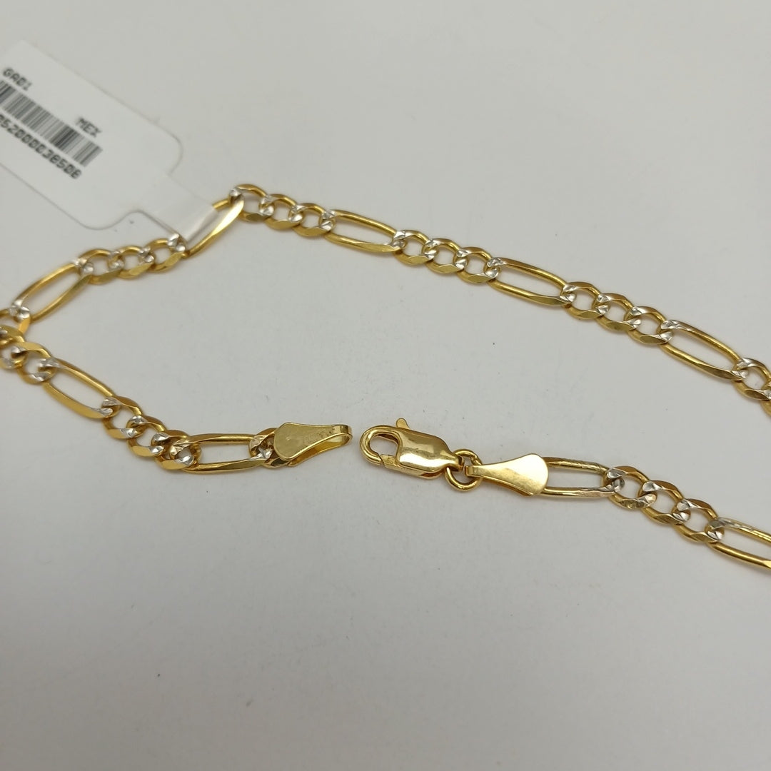 PULSERA 3X1 DIAMANTADA 14K 21 CM 5.2 GR (NUEVO)