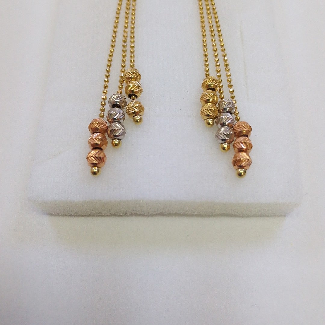 BROQUELES PAR ORO,ORO COMBINADO,PLATA 14 K 4,50 GRMS (SEMINUEVO)