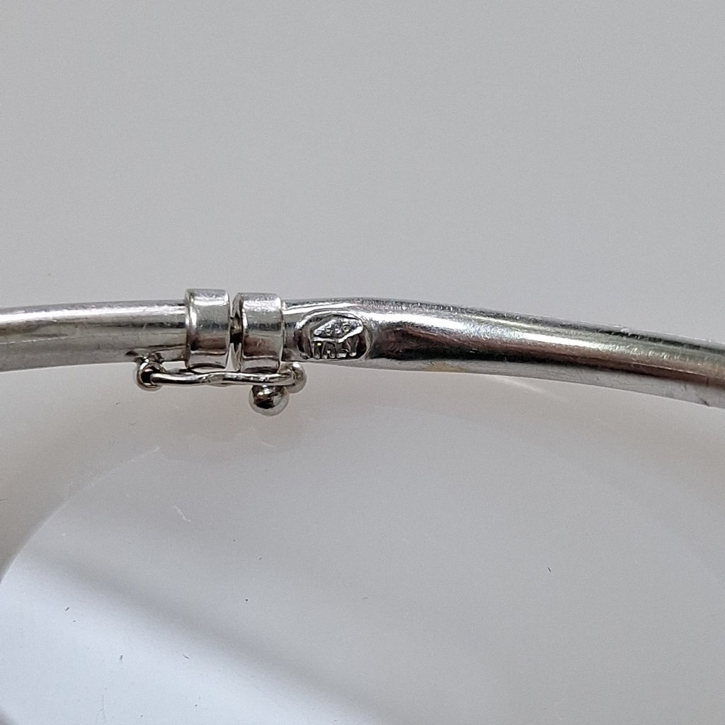 PULSERA RIGIDA ORO BLANCO 14 K 7,30 GRMS (SEMINUEVO)