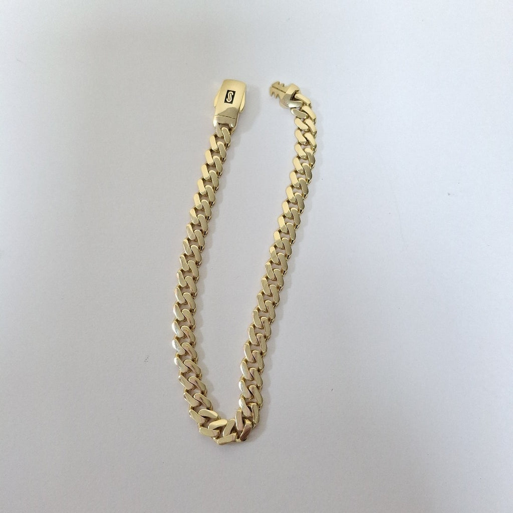 PULSERA CABALLERO MONACO ORO 14K 7.8 (NUEVO)