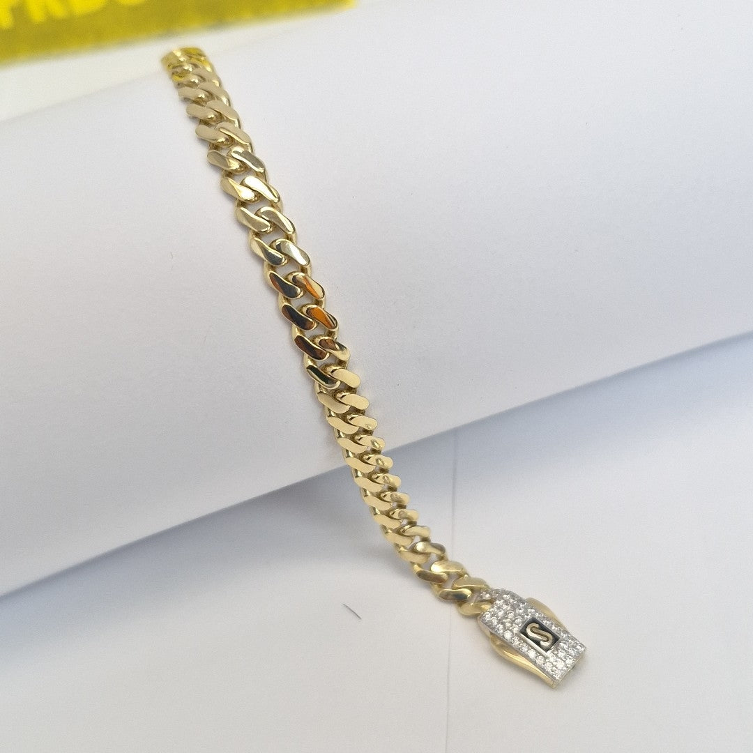 PULSERA MONACO ORO 14K 5.6 (NUEVO)