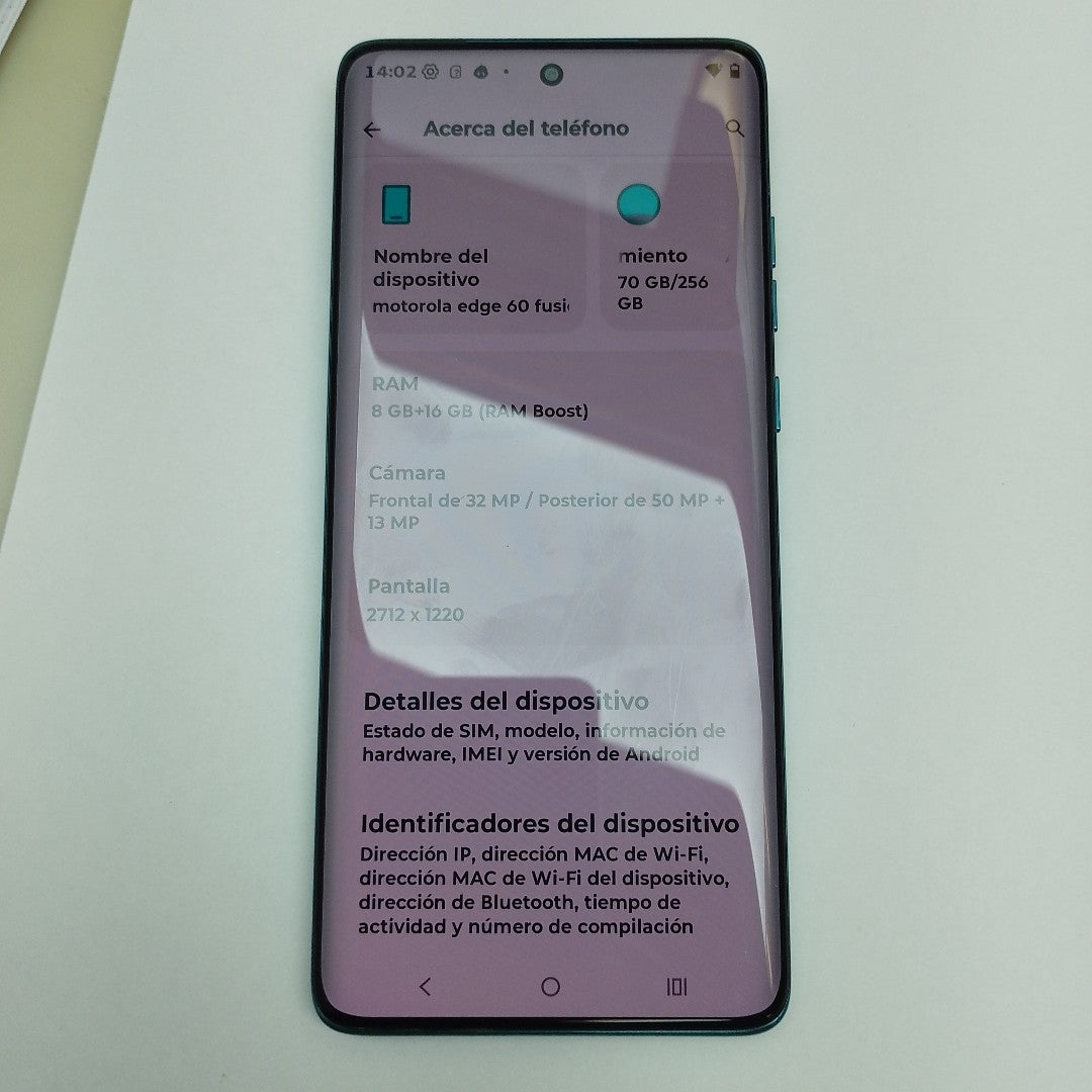 CELULAR MOTOROLA EDGE 60 FUSION XT2503-1 (2025) 256 GB 8 GB RAM (SEMINUEVO)
