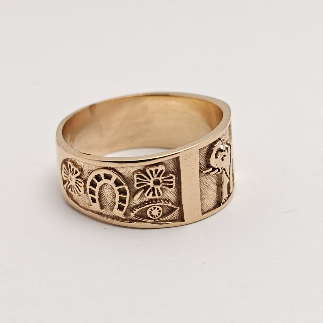 ARGOLLA DE LA SUERTE ORO 18 K 10 GRMS (SEMINUEVO)