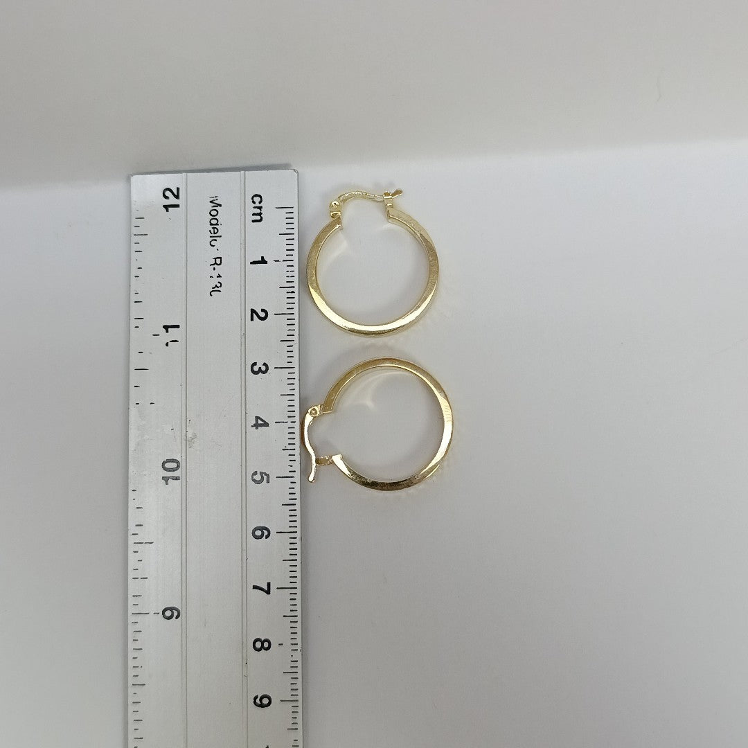 ARETES TEJIDO ARRACADAS FACETADAS 14K 2.8 GR (NUEVO)