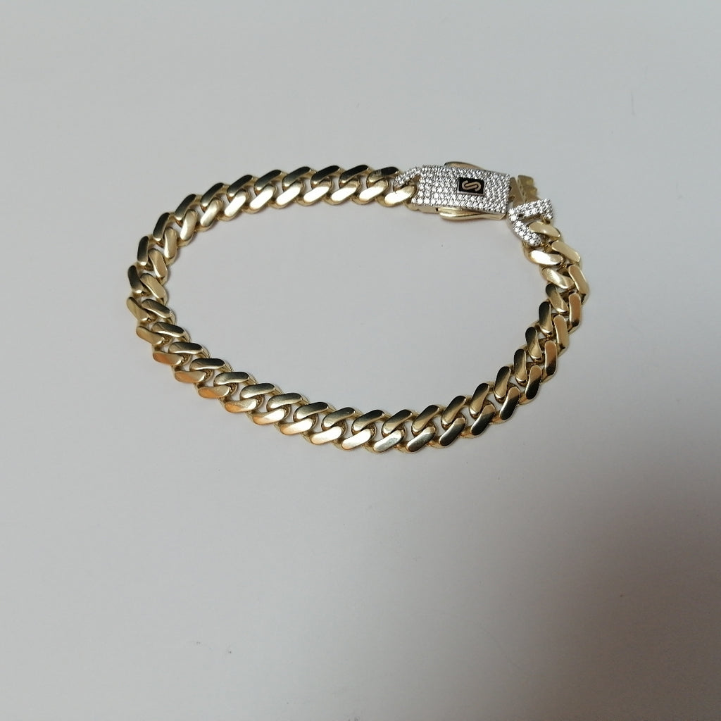 PULSERA CABALLERO MONACO ORO 14K 11.7 (NUEVO)