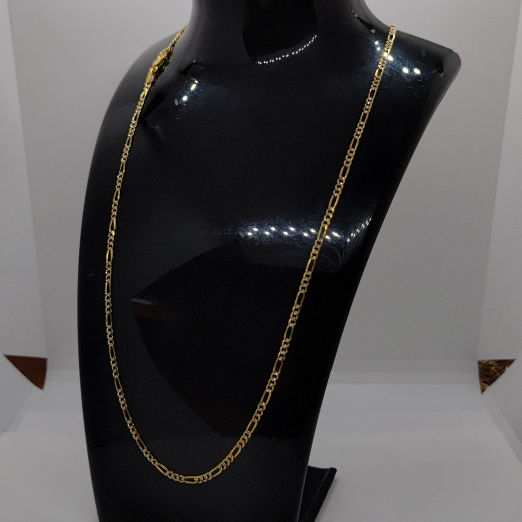 CADENA 3X1 DIAMANTADA 14K 55 CM 4.8 GR (NUEVO)