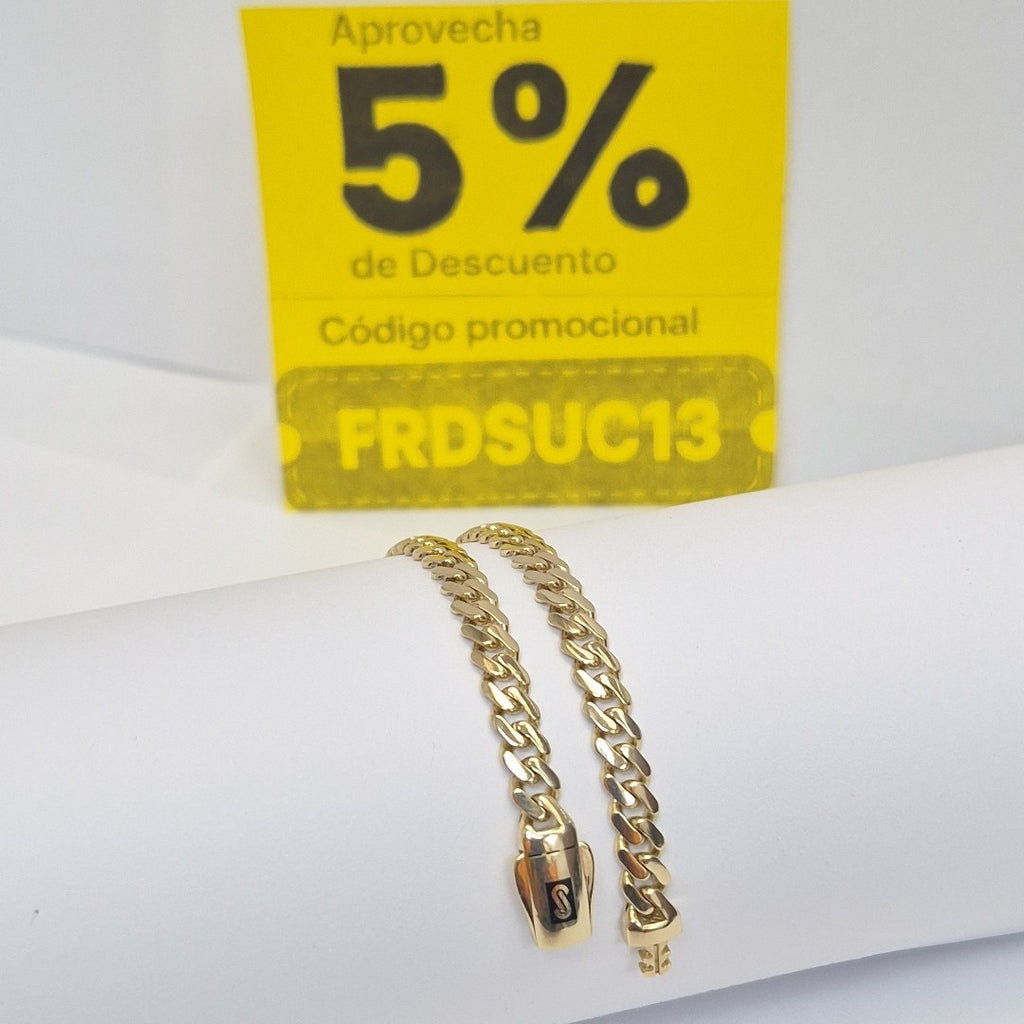 PULSERA MONACO ORO 14K 5.3 (NUEVO)